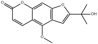 5-甲氧基-2',3'-去氢异紫花前胡内酯 结构式
