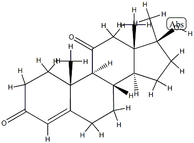 (8S,9S,10R,13S,14S,17S)-17-hydroxy-10,13,17-trimethyl-1,2,6,7,8,9,12,14,15,16-decahydrocyclopenta[a]phenanthrene-3,11-dione 结构式