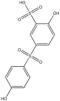 2(or 5)-hydroxy-5(or 2)-[(4-hydroxyphenyl)sulphonyl]benzenesulphonic acid 结构式