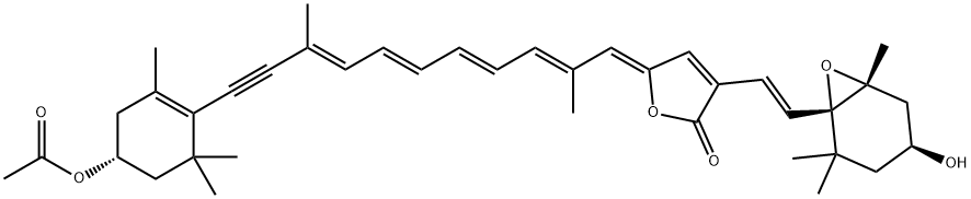 3-Acetylpyrrhoxanthinol 结构式