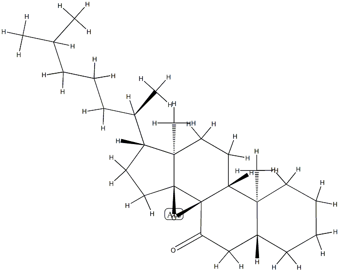 8α,14-Epoxy-5α-cholestan-7-one 结构式