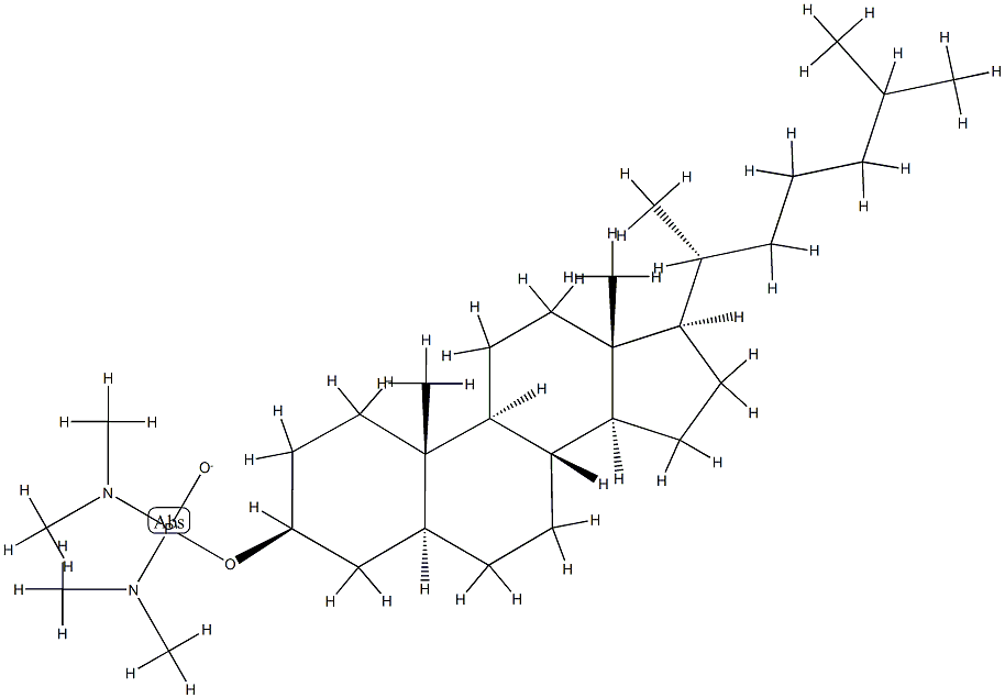 5α-Cholestan-3β-ol tetramethylphosphorodiamidate 结构式