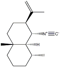 (1S,8aβ)-Decahydro-1-isocyano-4aα,8β-dimethyl-2α-(1-methylethenyl)naphthalene 结构式