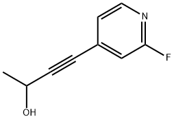 3-Butyn-2-ol,4-(2-fluoro-4-pyridinyl)-(9CI) 结构式