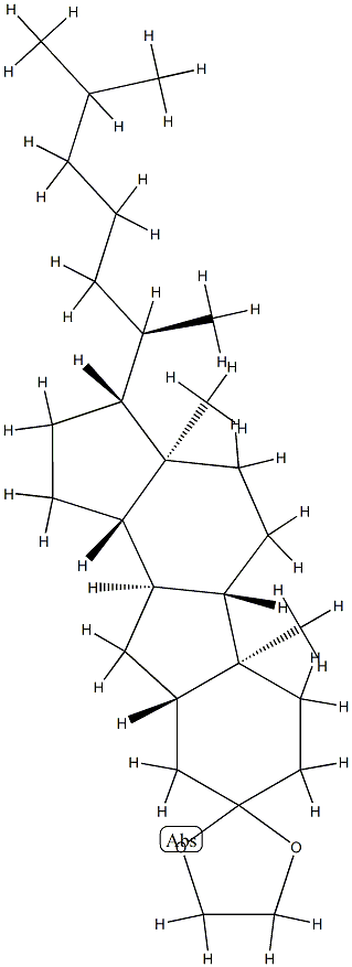 3,3-(Ethylenebisoxy)-B-nor-5α-cholestane 结构式