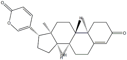 14-Hydroxy-3-oxobufa-4,20,22-trienolide 结构式