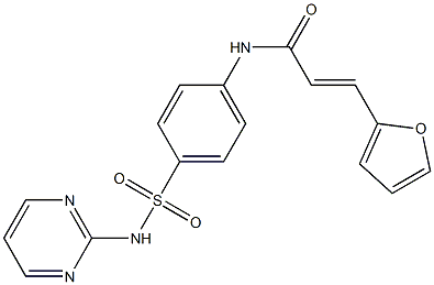 3-(2-furyl)-N-{4-[(2-pyrimidinylamino)sulfonyl]phenyl}acrylamide 结构式