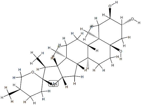 (25R)-5α-Spirostane-2α,3β,5-triol 结构式