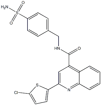 N-[4-(aminosulfonyl)benzyl]-2-(5-chloro-2-thienyl)-4-quinolinecarboxamide 结构式