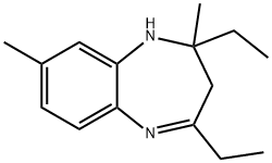 1H-1,5-Benzodiazepine,2,4-diethyl-2,3-dihydro-2,8-dimethyl-(9CI) 结构式