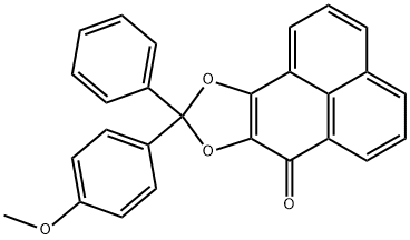9-(4-Methoxyphenyl)-9-phenyl-7H-phenaleno[1,2-d][1,3]dioxol-7-one 结构式