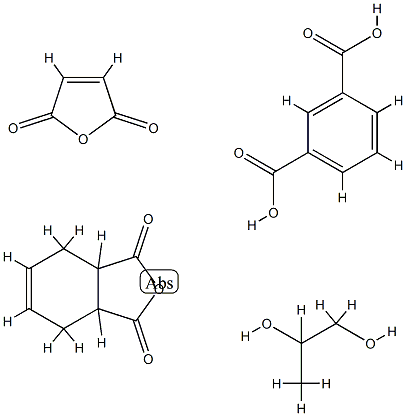 1,3-苯二甲酸与丁烯二酸酐/1,2-丙二醇和3A,4,7,7A-四氢-1,3-异苯并呋喃二酮的聚合物 结构式