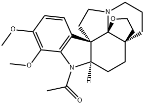 1-Acetyl-19,21-epoxy-16,17-dimethoxyaspidospermidine 结构式