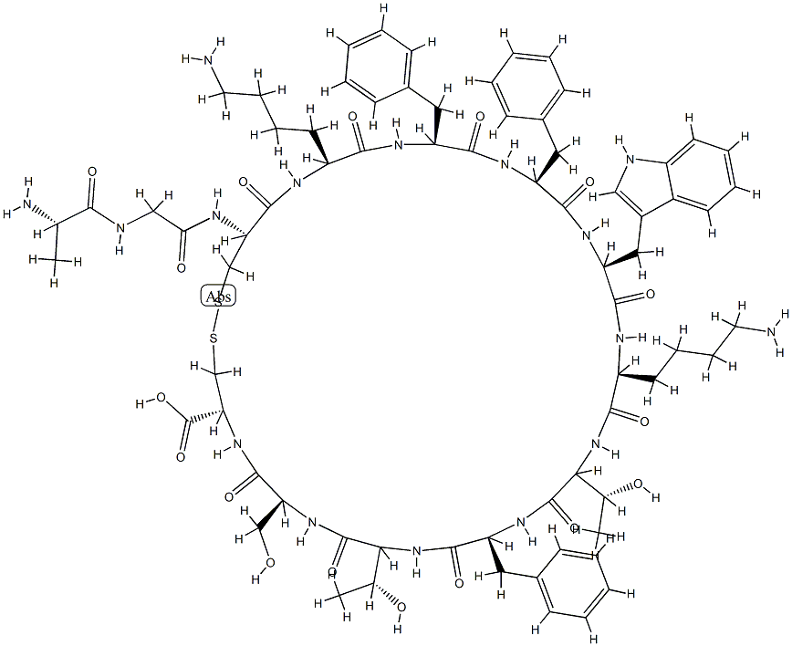 somatostatin, des-Asn(5)- 结构式