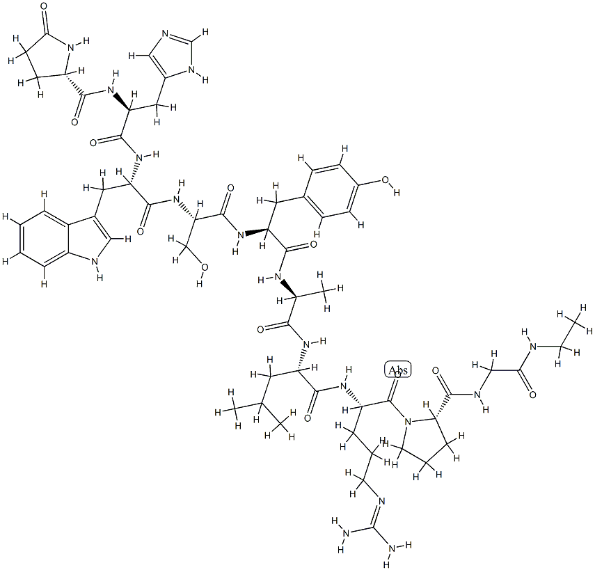 LHRH, N-Et-AlaNH2(6)- 结构式