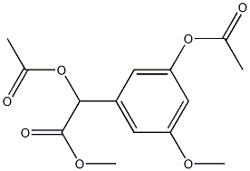 α,3-Bis(acetyloxy)-5-methoxybenzeneacetic acid methyl ester 结构式