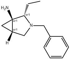 3-Azabicyclo[3.1.0]hexan-1-amine,2-ethyl-3-(phenylmethyl)-,(1R,2S,5S)-rel-(9CI) 结构式