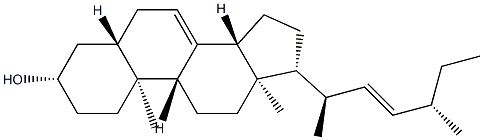 (22E,24S)-27-Nor-5α-ergosta-7,22-dien-3β-ol 结构式