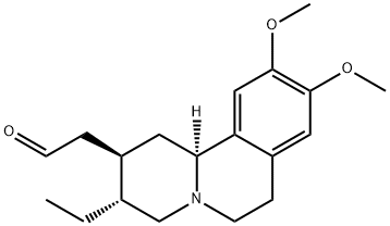 (2R)-3β-Ethyl-1,3,4,6,7,11bβ-hexahydro-9,10-dimethoxy-2H-benzo[a]quinolizine-2α-acetaldehyde 结构式