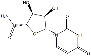 1-Deoxy-1-(3,4-dihydro-2,4-dioxo-1(2H)-pyrimidinyl)-beta-D-ribofuranur onamide 结构式