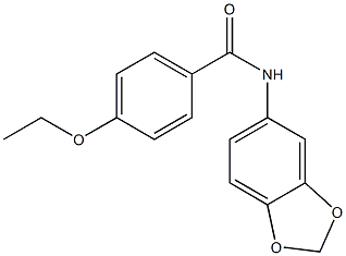 N-(1,3-benzodioxol-5-yl)-4-ethoxybenzamide 结构式