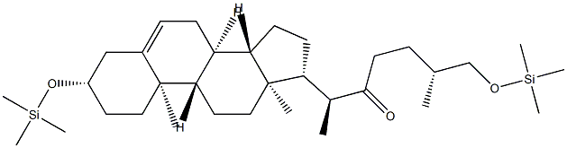 (25R)-3β,26-Bis[(trimethylsilyl)oxy]cholest-5-en-22-one 结构式