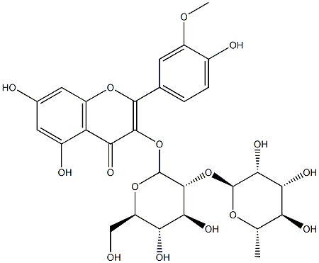 异鼠李素-3-O-新橙皮糖苷 结构式