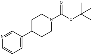 4-(3-Pyridinyl)-1-piperidinecarboxylic acid 1,1<br>-dimethylethyl ester 结构式