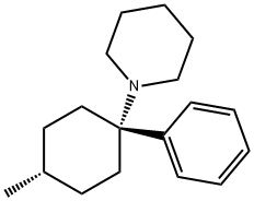 1-(1-Phenyl-4β-methylcyclohexan-1β-yl)piperidine 结构式