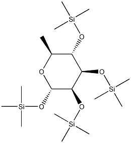 1-O,2-O,3-O,4-O-Tetrakis(trimethylsilyl)-6-deoxy-α-L-mannopyranose 结构式