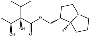 (2S,3S)-2,3-Dihydroxy-2-isopropylbutanoic acid [(1R,7aα)-hexahydro-1H-pyrrolizin-1-yl]methyl ester 结构式