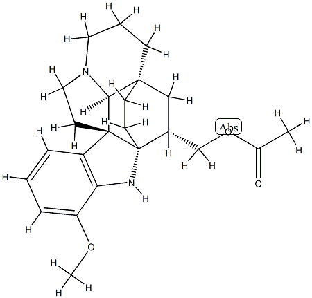 (2α,5α)-17-Methoxyaspidofractinine-3α-methanol acetate 结构式