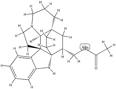 (2α,3α,5α)-Aspidofractinine-3-methanol acetate 结构式