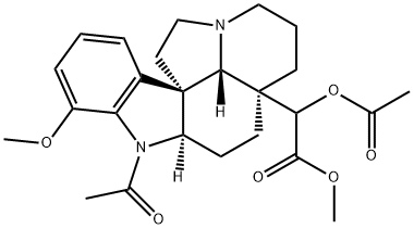 1-Acetyl-20-acetyloxy-17-methoxyaspidospermidin-21-oic acid methyl ester 结构式