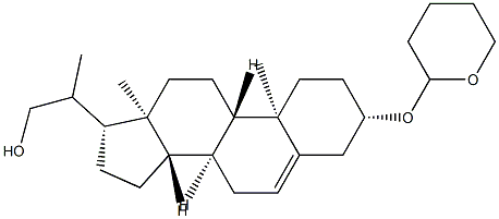 3β-[(Tetrahydro-2H-pyran-2-yl)oxy]pregn-5-ene-20-methanol 结构式