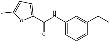 2-Furancarboxamide,N-(3-ethylphenyl)-5-methyl-(9CI) 结构式