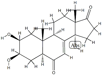 2β,3β,14-Trihydroxy-5α-androst-7-ene-6,17-dione 结构式