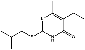 4(1H)-Pyrimidinone,5-ethyl-6-methyl-2-[(2-methylpropyl)thio]-(9CI) 结构式