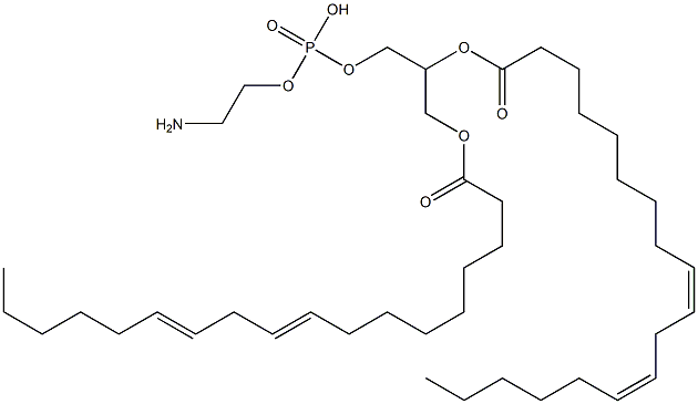 1,2-dilinoleoyl-3-phosphatidylethanolamine 结构式