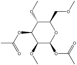 2-O,4-O,6-O-Trimethyl-β-D-mannopyranose 1,3-diacetate 结构式