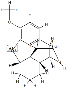 4,5α-Epoxy-3-methoxymorphinan-14-ol 结构式