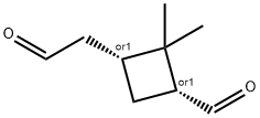 Cyclobutaneacetaldehyde, 3-formyl-2,2-dimethyl-, (1R,3R)-rel- (9CI) 结构式