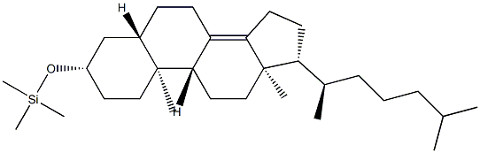 3β-Trimethylsilyloxy-5α-cholest-8(14)-ene 结构式