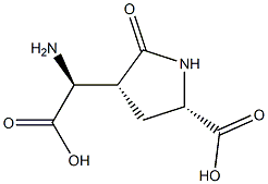 (αS)-α-Amino-2-oxo-5β-carboxypyrrolidine-3β-acetic acid 结构式