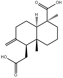 (1S,4aα)-5β-Carboxydecahydro-5,8aβ-dimethyl-2-methylene-1-naphthaleneacetic acid 结构式