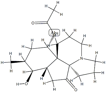 (8S)-8α-Hydroxy-13β-acetoxyserratinane-5-one 结构式