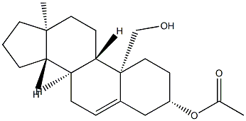 Androst-5-ene-3β,19-diol 3-acetate 结构式