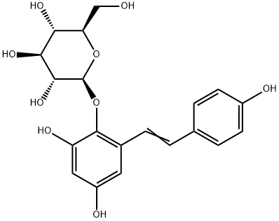 2,3,5,4-四羟基二苯乙烯葡萄糖苷 结构式