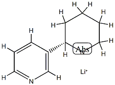 3-[(2S)-1-Lithiopiperidin-2α-yl]pyridine 结构式