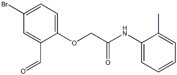 2-(4-溴-2-甲酰基苯氧基)-N-(邻甲苯基)乙酰胺 结构式